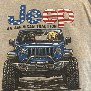 Jeep Light Gray Long Sleeve Men's Tee